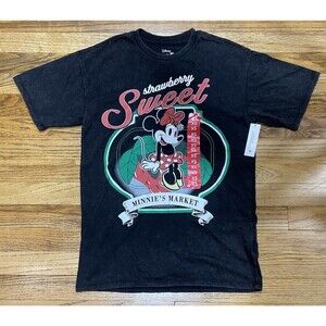 Retro Minnie Mouse Women’s XS Strawberry Sweet Graphic T-Shirt Disney